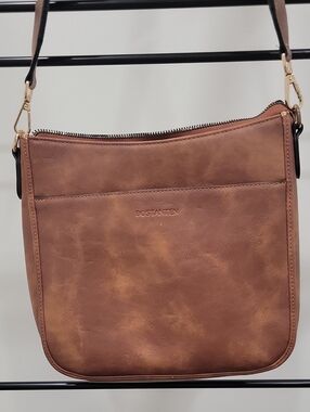 Bostanten Vintage Brown Leather Crossbody Bag